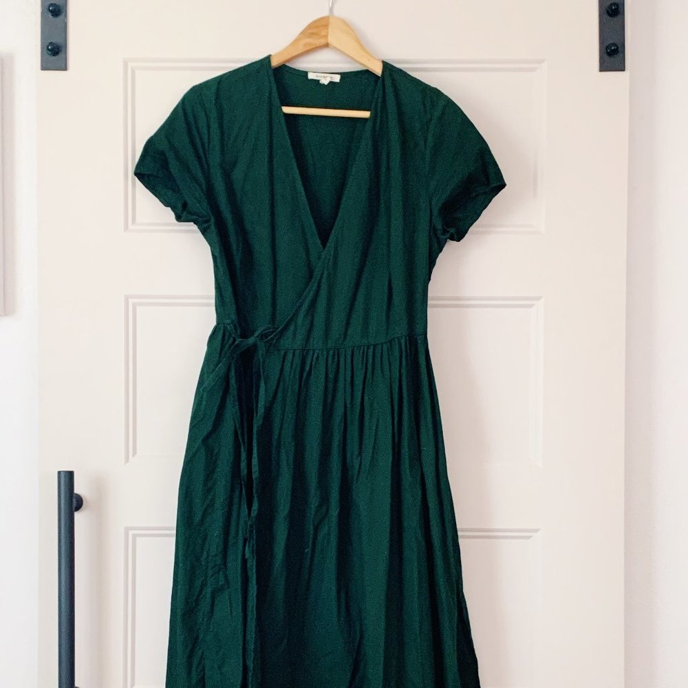 Suunday Wrap Dress M in Green